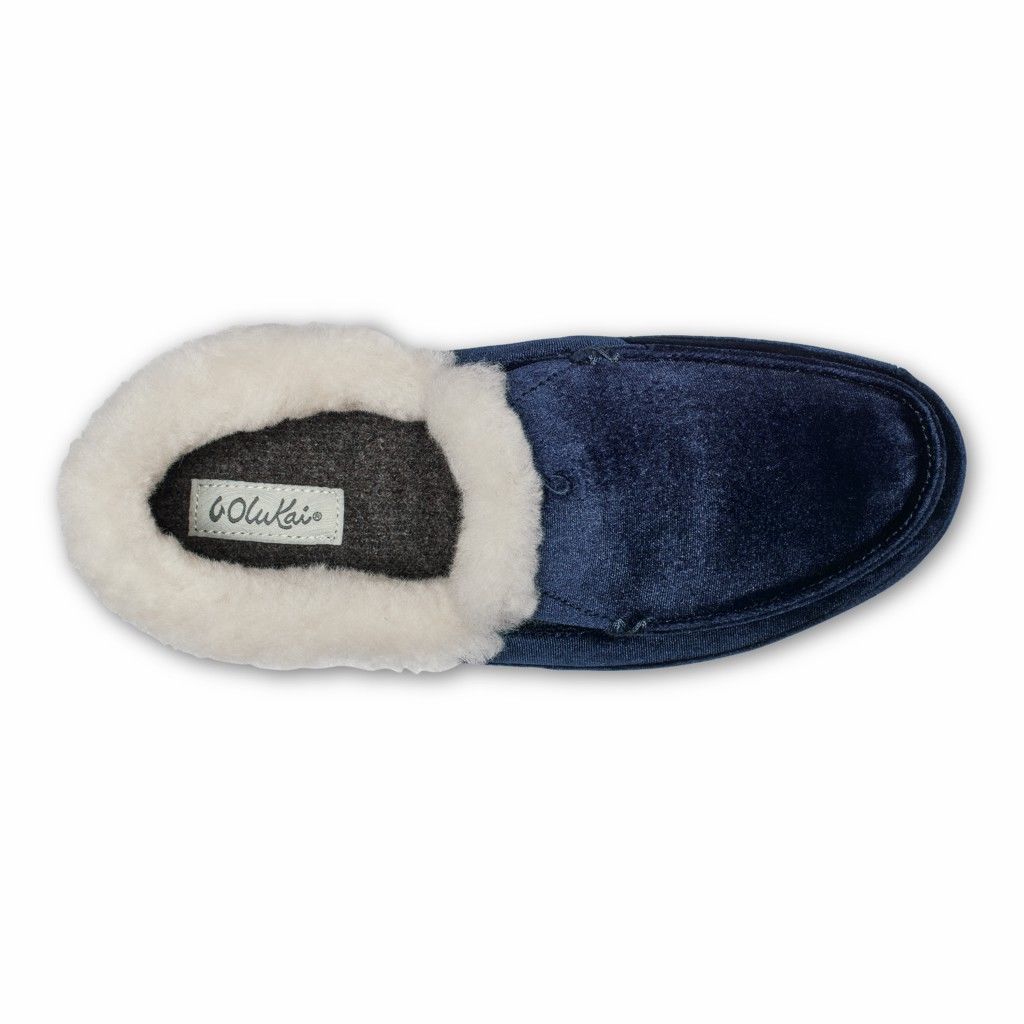 Olukai Women's Ku Una Lanui Slipper - Trench Blue US839-107